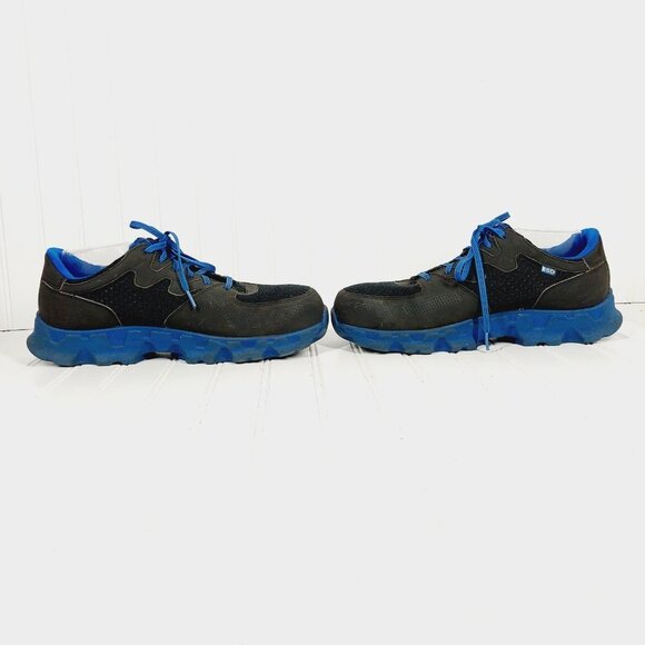 Timberland PRO Powertrain Alloy Toe ESD Work Black Blue Athletic Sneakers A927 - Picture 7 of 11